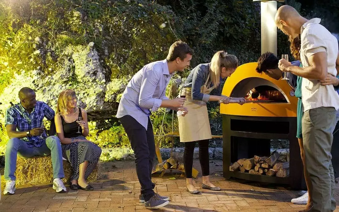 Alfa Forni Wood Fired Pizza Oven - Allegro W/ Base (Fire Yellow) BBQs & Smokers 4 Alfa Forni Wood Fired Pizza Oven - Allegro W/ Base (Fire Yellow) BBQs & Smokers