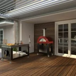 BBQs & Smokers Alfa Forni Gas/Wood Fired Pizza Oven - Brio (Antique Red)