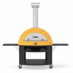 Alfa Forni Wood Fired Pizza Oven - Allegro W/ Base (Fire Yellow) BBQs & Smokers
