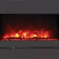 Fireplaces & Heaters Amantii 26" Wall/Flush-Mount Linear Electric Fireplace W/ Steel Surround