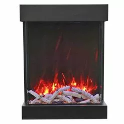 Fireplaces & Heaters Amantii 29" X 39" Tru-View 3-sided Indoor / Outdoor Electric Fireplace
