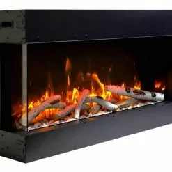 Amantii 40" Tru-View Slim 3-sided Indoor / Outdoor Electric Fireplace Fireplaces & Heaters