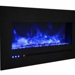 Amantii 48" Wall/Flush-Mount Linear Electric Fireplace W/ Steel Surround