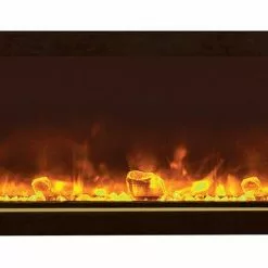 Fireplaces & Heaters Amantii 50" Panorama Slim Indoor / Outdoor Built-in Electric Fireplace