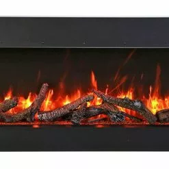 Amantii 50" Tru-View Slim 3-sided Indoor / Outdoor Electric Fireplace Fireplaces & Heaters
