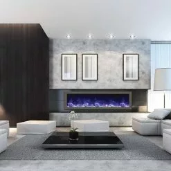Amantii 60" Panorama Slim Indoor / Outdoor Built-in Electric Fireplace Fireplaces & Heaters 6 Amantii 60
