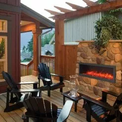 Amantii 60" Panorama Slim Indoor / Outdoor Built-in Electric Fireplace Fireplaces & Heaters 7 Amantii 60