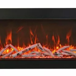 Fireplaces & Heaters Amantii 88" Tru-View Extra Tall 3-sided Indoor / Outdoor Electric Fireplace 14 Fireplaces & Heaters Amantii 88