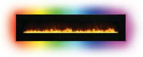 Amantii 88" Wall/Flush-Mount Linear Electric Fireplace W/ Steel Surround 4 Amantii 88" Wall/Flush-Mount Linear Electric Fireplace W/ Steel Surround