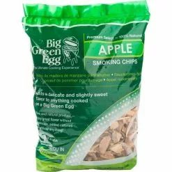 Big Green Egg BBQ Accessories BGE Premium Kiln Dried Apple Wood Smoking Chips 2.9L 113962