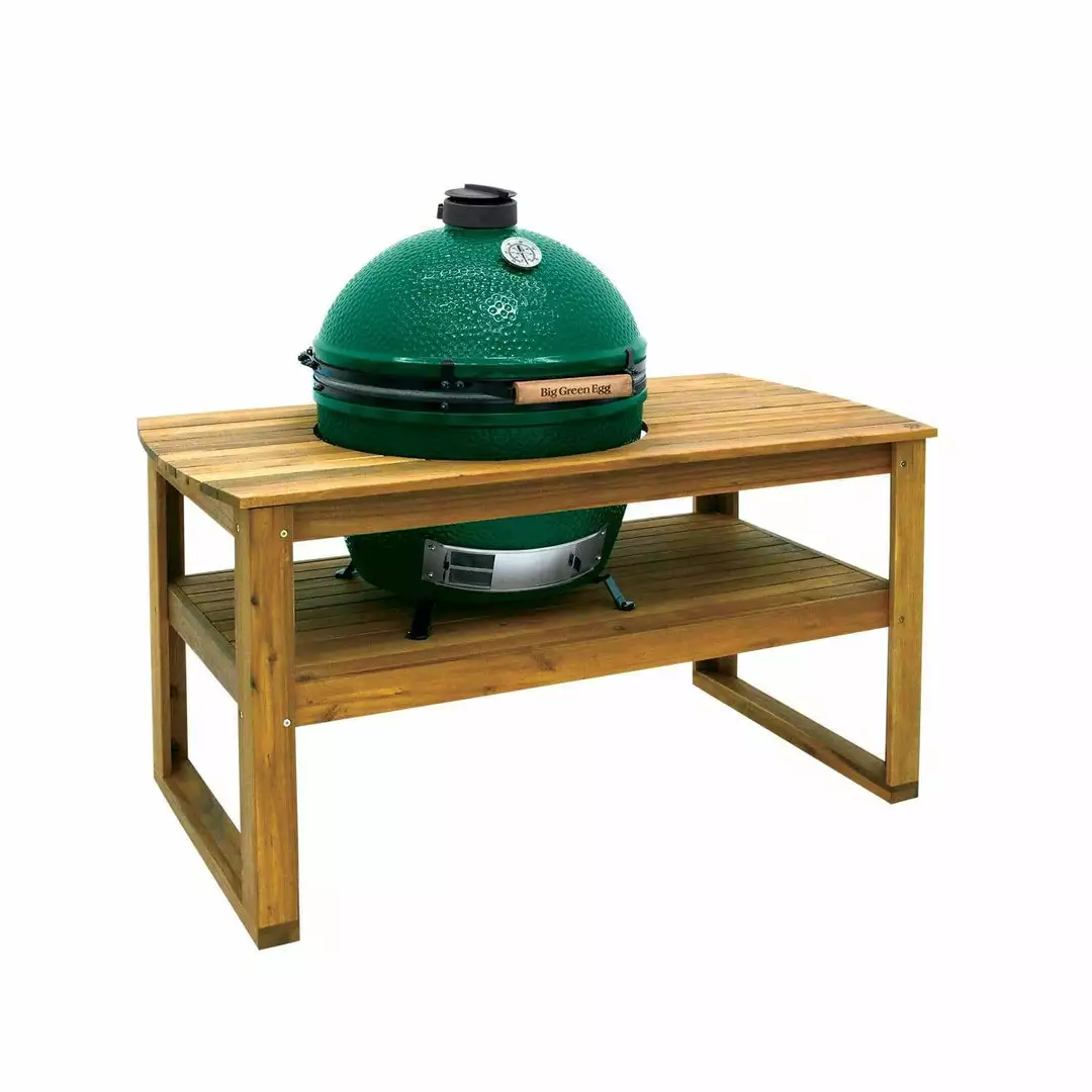BBQ Accessories Big Green Egg - Acacia Wood Table For XLarge Egg 118264 3 BBQ Accessories Big Green Egg - Acacia Wood Table For XLarge Egg 118264