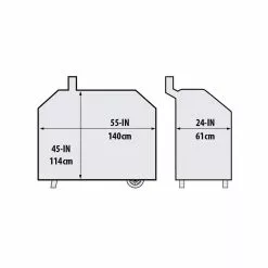 Broil King 67065 Premium BBQ Cover 55-Inch Fits Select REGAL Charcoal And Pellet Series BBQ Accessories