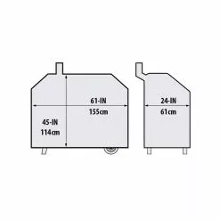 Broil King 67069 Premium BBQ Cover 61-Inch Fits REGAL Pellet And Charcoal 500 Series