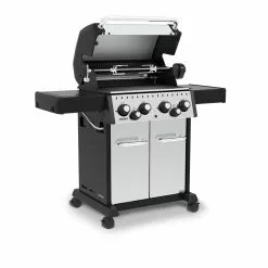 Broil King CROWN S490 BBQ With Side Burner, Rear Rotisserie Burner & Rotisserie Kit BBQs & Smokers