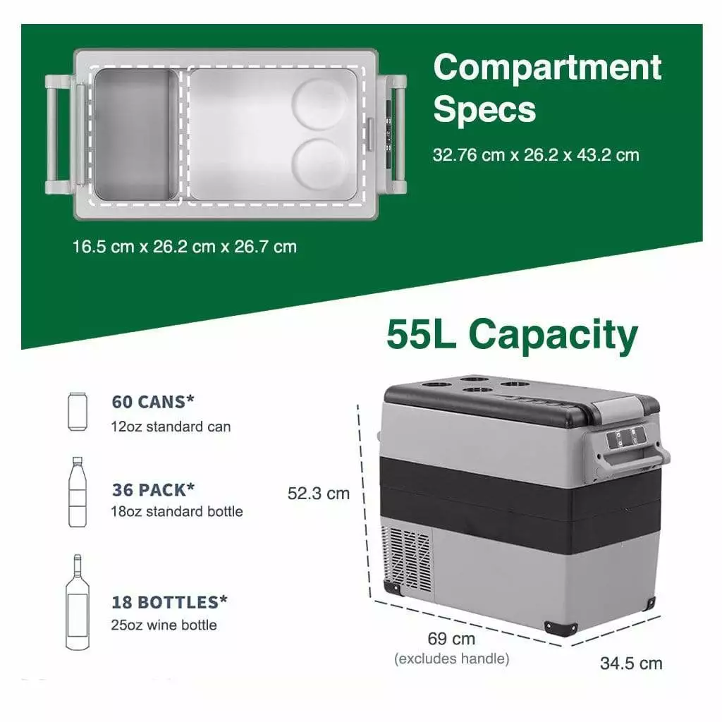 Outdoor Refrigeration & Barware Chilly Moose Portable Fridge-Freezer - "The Moose" 55L 2 Outdoor Refrigeration & Barware Chilly Moose Portable Fridge-Freezer - "The Moose" 55L