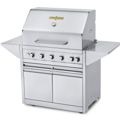 Crown Verity Premium Mobile Cart - Estate Series Mobile Grill 36" W/ 2 Doors