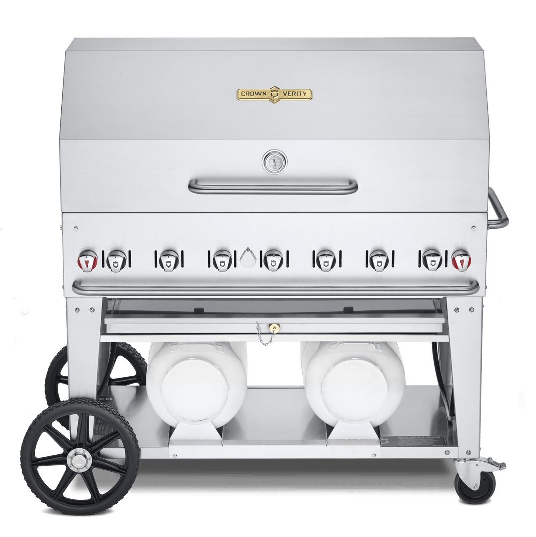 BBQs & Smokers Crown Verity Premium Mobile Grill - Club Series 48" W/ Roll Dome 1 BBQs & Smokers Crown Verity Premium Mobile Grill - Club Series 48" W/ Roll Dome