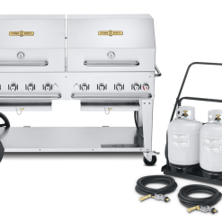 Crown Verity Premium Mobile Grill - Club Series 60" W/ Roll Domes