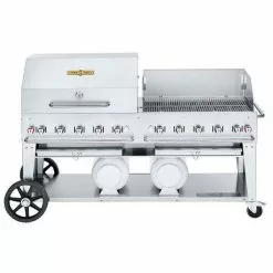 BBQs & Smokers Crown Verity Premium Mobile Grill - Club Series 72" W/ Roll Dome & Windguard