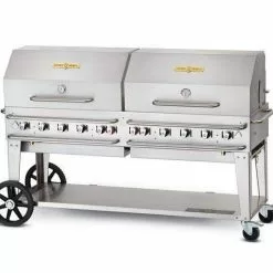 Crown Verity Premium Mobile Grill - Club Series 72" W/ Roll Domes