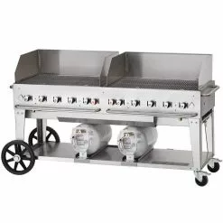 Crown Verity Premium Mobile Grill - Club Series 72" W/ Windguards BBQs & Smokers
