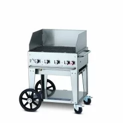 Crown Verity Premium Mobile Grill - Professional Series Charbroiler 30" W/ Windguard