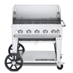 Crown Verity Premium Mobile Grill - Professional Series Charbroiler 36 W/ Windguard BBQs & Smokers
