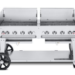 Crown Verity Premium Mobile Grill - Professional Series Charbroiler 60" (2 X 30") W/ Windguard BBQs & Smokers
