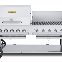Crown Verity Premium Mobile Grill - Professional Series Charbroiler 72" W/ Roll Dome & Windguard BBQs & Smokers