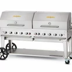 Crown Verity Premium Mobile Grill - Professional Series Charbroiler W/ Roll Dome BBQs & Smokers