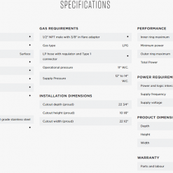 Side Burners DCS Premium Built-in - Series 9 Power Burner 24" PBE1-24 5 Side Burners DCS Premium Built-in - Series 9 Power Burner 24