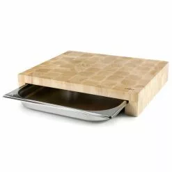 ENO Cutting Board W/ Gastro Tray - Bamboo/Stainless Steel