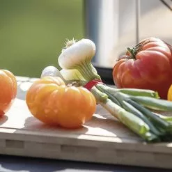 ENO Cutting Board W/ Gastro Tray - Bamboo/Stainless Steel