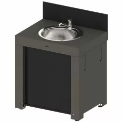 ENO Modulo Outdoor Sink & Cupboard - Grey Outdoor Kitchen Cabinets & Storage