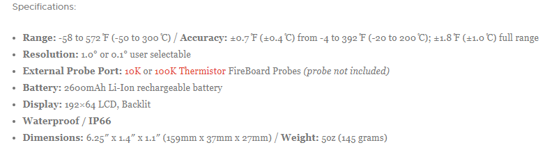 Fireboard Spark Digital Thermometer 5 Fireboard Spark Digital Thermometer