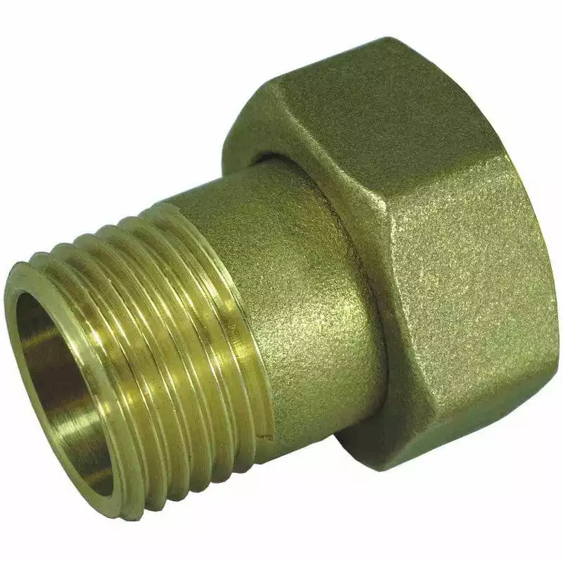 DigelAir HVAC Fitting 1/2" MF X 3/8" MF Brass BRF-12X38FL-UNION 1 DigelAir HVAC Fitting 1/2" MF X 3/8" MF Brass BRF-12X38FL-UNION