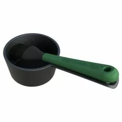 Big Green Egg Green Egg 117663 - Cast Iron Sauce Pot With Basting Brush