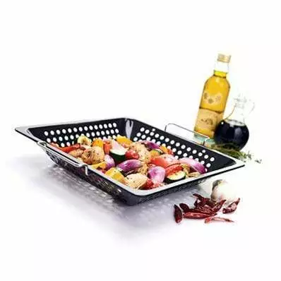 BBQ Accessories GrillPro Porcelain-Coated Square Wok Topper 2 BBQ Accessories GrillPro Porcelain-Coated Square Wok Topper