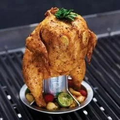 GrillPro Stainless Steel Chicken Roaster And Brush