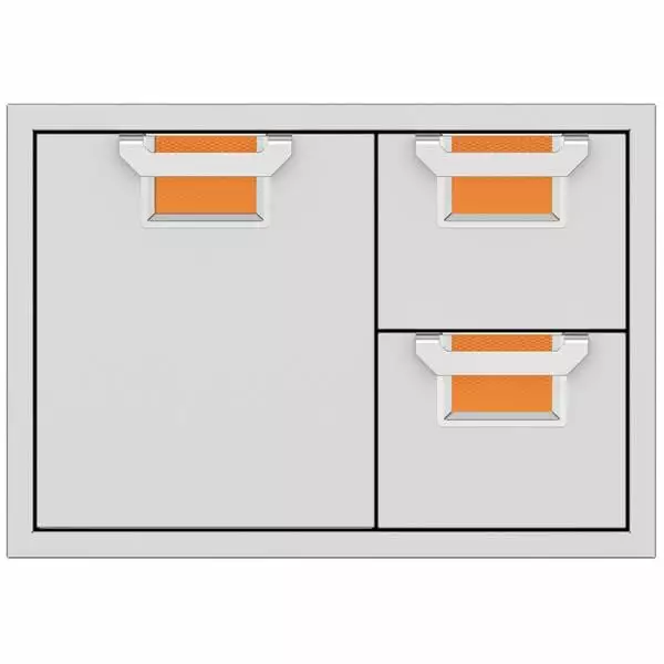 Hestan Aspire 30" Double Drawer And Door Storage Center 2 Hestan Aspire 30" Double Drawer And Door Storage Center