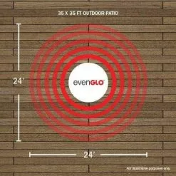 Fireplaces & Heaters IR Energy Fixed Patio Heater GA301T/U EvenGlo (Natural Gas)