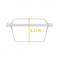 Lodge Cast Iron Double Dutch Oven 5 Quart W/ Loop Handles BBQ Accessories