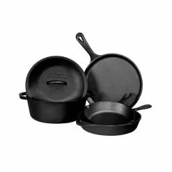 BBQ Accessories Lodge Cast Iron Dutch Oven Set (5 Piece)