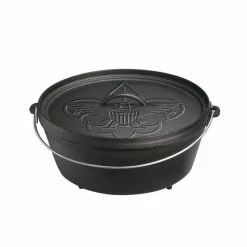 BBQ Accessories Lodge Cast Iron Outdoor Boy Scout Dutch Oven W/ Handle (6 Quart)