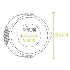 Lodge Cast Iron Outdoor Dutch Oven W/ Bail Handle (9 Quart)