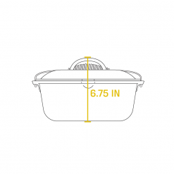 Lodge Cast Iron Outdoor Dutch Oven W/ Bail Handle (9 Quart)