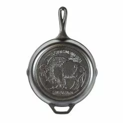 Lodge - Cast Iron Skillet 10.25" W/ Buffalo Nickel BBQ Accessories