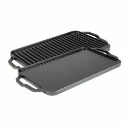 BBQ Accessories Lodge Chef Collection - Cast Iron Reversible Grill/Griddle
