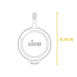 BBQ Accessories Lodge Deep Skillet Collection - 3 Quart Cast Iron Combo Cooker 10.25