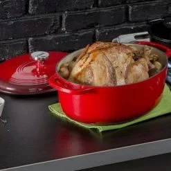 Lodge - Enameled Cast Iron Oval Dutch Oven (7 Quart)